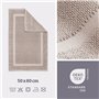 herzbach home - Tapis de Bain 100% Coton | 50 x 80 cm Lot de 2 | Tapis de Douche | Absorbant | Gris Sable