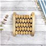 Petit appareil de massage en bois avec roulettes, fait main