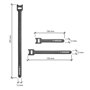 SEBSON Attache Câble Réutilisable, Lot de 50-12mm Largeur ; 25cm/ 15cm/ 10cm Longueur - Serre Câble Noire, Réglable