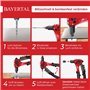 Bayertal® Set de pince à riveter professionnelle avec 4 forets HSS et 120 rivets ! Perfectionnez votre métier - efficacité, qual