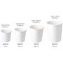 DeinPack Gobelets jetables bio en carton à emporter avec couvercle blanc I Gobelet avec revêtement intérieur PLA Gobelet à soupe