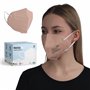 WeVida® Plus FFP2 Lot de 25 masques respiratoires certifiés CE et conformes aux normes EN149:2001+A1:2009, CE2841 (vieux rose)