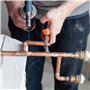 Brûleur à gaz avec 4 cartouches de gaz de 227 g - Lampe à souder avec allumage piézoélectrique - Chalumeau butane 1300 °C - Brûl