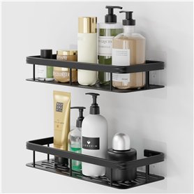 LIEBHEIM Étagère de Douche Étagère de Douche Étagère de Salle de Bain sans perçage – Maintien des Bombes grâce au Ruban adhésif