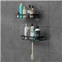 LIEBHEIM Étagère de Douche Étagère de Douche Étagère de Salle de Bain sans perçage – Maintien des Bombes grâce au Ruban adhésif 