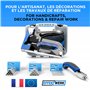 EFFEKTWERK Kit d'agrafes à main - Testé TÜV GS - Agrafes pour bois, tissu, meubles, feutre de toiture - 1500 agrafes - Cloueur e