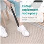 D&D Living® Design Chausse-pied 45 cm extra stable - Tire-bottes en acier inoxydable avec aimant ou boucle pour accrocher | Méta