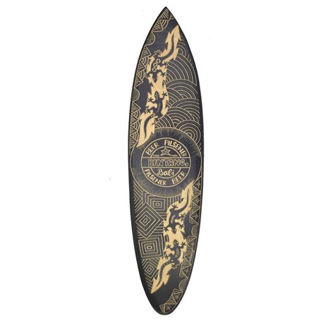Planche de surf Bali - En bois - 80 cm - À suspendre - Décoration de surf - Polynésie
