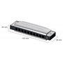 Classic Cantabile AHBS-12 Alabama Blues Harmonica Set de 12 pièces