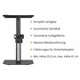 Pronomic SLS-36P BK Statif de Table pour Haut-parleurs - Support de Table Enceintes de Monitoring Studio - Pieds métallique - En