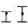Pronomic SLS-36P BK Statif de Table pour Haut-parleurs - Support de Table Enceintes de Monitoring Studio - Pieds métallique - En