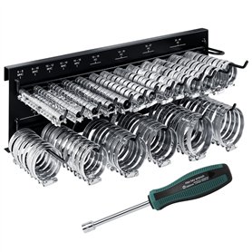 GRAFT support mural de colliers de serrage | 227 pc | Support et tournevis | Colliers de serrage tuyaux | Serrage tuyaux réglabl