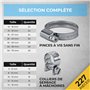 GRAFT support mural de colliers de serrage | 227 pc | Support et tournevis | Colliers de serrage tuyaux | Serrage tuyaux réglabl
