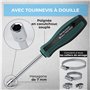 GRAFT support mural de colliers de serrage | 227 pc | Support et tournevis | Colliers de serrage tuyaux | Serrage tuyaux réglabl