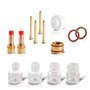 STAHLWERK Premium TIG Kit de lentilles de gaz en verre 14pièces Accessoires de soudage avec buses de gaz en verre, isolateur de 