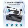 GRAUGEAR 8 interfaces [10 Gbit/s] Panneau Avant de 5,25 Pouces avec 2 Ports USB-C et 2 Ports USB-A USB 3.2 Gen2 10 Gbps, Lecteur
