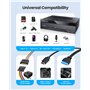 GRAUGEAR 8 interfaces [10 Gbit/s] Panneau Avant de 5,25 Pouces avec 2 Ports USB-C et 2 Ports USB-A USB 3.2 Gen2 10 Gbps, Lecteur