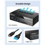 GRAUGEAR 8 interfaces [10 Gbit/s] Panneau Avant de 5,25 Pouces avec 2 Ports USB-C et 2 Ports USB-A USB 3.2 Gen2 10 Gbps, Lecteur