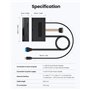 GRAUGEAR 8 interfaces [10 Gbit/s] Panneau Avant de 5,25 Pouces avec 2 Ports USB-C et 2 Ports USB-A USB 3.2 Gen2 10 Gbps, Lecteur