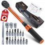 Fortura® Clé Dynamométrique pour Vélo 1-25 Nm 1/4 - Petite Clé Dynamométrique - Jeu de Clés pour Couple Vélo