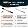 Fortura® Clé Dynamométrique pour Vélo 1-25 Nm 1/4 - Petite Clé Dynamométrique - Jeu de Clés pour Couple Vélo