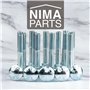 Lot de 20 vis de carrosserie avec collet carré M8 x 50 - Inoxydable - Vis à tête bombée - Vis à tête bombée - Vis à tête bombée 