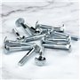 Lot de 20 vis de carrosserie avec collet carré M8 x 50 - Inoxydable - Vis à tête bombée - Vis à tête bombée - Vis à tête bombée 