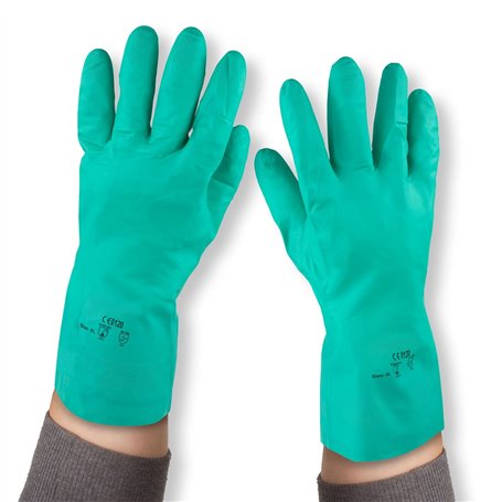 HMH Gants en caoutchouc nitrile Gants de nettoyage Taille L et XL Gants de ménage résistants aux produits chimiques Gants de pro