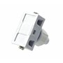 Interrupteur à pression encastrable avec contacts à vis pour lampes et appareils 250 V 2 A, blanc
