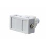 Interrupteur à pression encastrable avec contacts à vis pour lampes et appareils 250 V 2 A, blanc