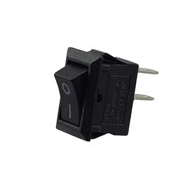 Mini interrupteur à bascule encastrable - 250 V 3 A AC/DC - 6 V 9 V 12 V 24 V 125 V - Noir rectangulaire - 9 x 13 mm - 2 pôles m