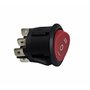Interrupteur à bascule rond 6 broches 250 V 6 A ON-OFF-ON - Interrupteur à bascule rouge non éclairé