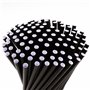 Set de 100 pailles en papier noir I 15 cm de long I 8 mm de diamètre I Set de 100 pailles idéal pour les soirées