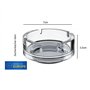 Clearfee Lot de 4 mini cendriers en verre | Cendrier en verre | Passe au lave-vaisselle | Empilables | Transparent, rond | 4 éta