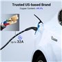 Tera Smart EV Chargeur Type 2 Wallbox: Borne de Recharge Véhicule Electrique 7,6kw Monophasé 32A 24A 20A 16A 240V APP WiFi 7M Câ