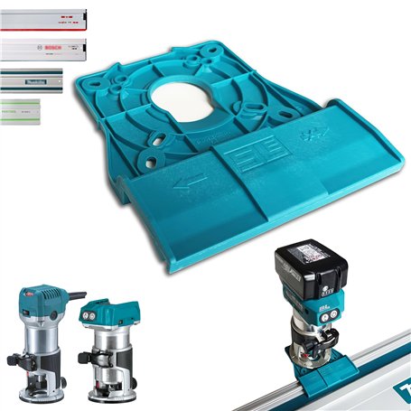 Adaptateur de rail de guidage professionnel pour Makita DRT50 / RT0700C / RT0702C / RT0700 / 3709/3711 pour Makita/Bosch/Festool