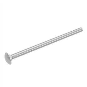 SECCARO Lot de 20 vis de carrosserie M6 x 110 mm en acier inoxydable V2A VA A2 DIN 603/ISO 8677 Tête ronde plate avec raccord ca