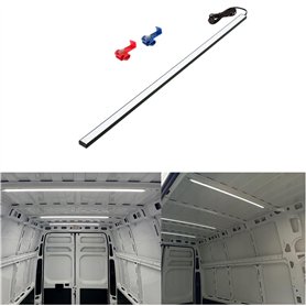QLS Éclairage LED pour coffre de voiture - 100 cm - Noir givré - Pour voiture