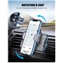 Mohard Support Téléphone Voiture, [Prise Ferme & Crochet Stable] 360° Réglable Porte Telephone Voiture à Grille d'Aération, Accr