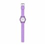 Cander Berlin MNA 4030 V Montre pour enfant étanche 3 ATM Montre d'apprentissage analogique pour fille Violet pailleté, bracelet