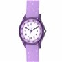 Cander Berlin MNA 4030 V Montre pour enfant étanche 3 ATM Montre d'apprentissage analogique pour fille Violet pailleté, bracelet