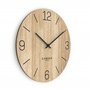 Cander Berlin MNU 2740 D XXL Horloge murale silencieuse en bois moderne 40 cm Placage chêne vintage sans tic-tac Grand salon cui