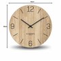 Cander Berlin MNU 2740 D XXL Horloge murale silencieuse en bois moderne 40 cm Placage chêne vintage sans tic-tac Grand salon cui