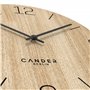 Cander Berlin MNU 2740 D XXL Horloge murale silencieuse en bois moderne 40 cm Placage chêne vintage sans tic-tac Grand salon cui