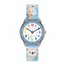 Cander Berlin MNA 0430 K Montre analogique pour enfant avec fermeture Velcro et fermeture magnétique Étanche 3 ATM Bleu koala