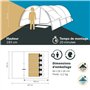 Skandika Tente Tunnel Indal 5 | Tente de Camping pour 5 Personnes, Toit panoramique, avec auvent, Tapis de Sol Cousu, Colonne d'