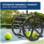 Effekt Manufaktur Rouleau de balle de tennis - Capacité de 50 balles - Barre télescopique réglable en métal - Convient pour tout