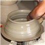 Pot de fleurs en terre cuite de 50 cm de haut, en argile, avec trou de drainage, résistant au gel et aux intempéries, aspect méd
