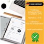 perfect line Lot de 4 intercalaires de classement DIN A4 en plastique (PP), 15 onglets (15 pièces), gris, intercalaires pour dos