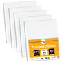 perfect line - Lot de 100 pochettes perforées DIN A4 – Pochettes transparentes grainées – Épaisseur 40 my – Fin